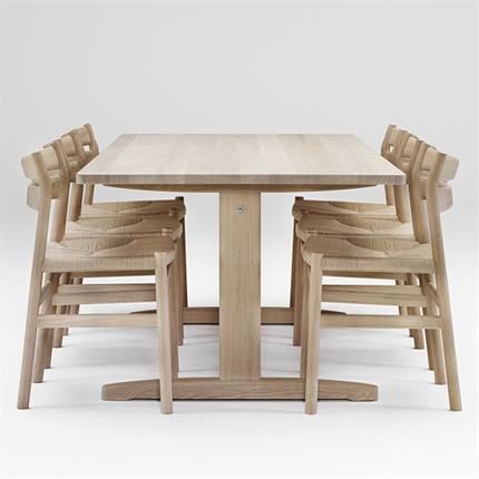 Bernstorffsminde Shaker spisebord med 6 BM1 spisebordsstole